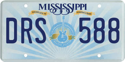 MS license plate DRS588