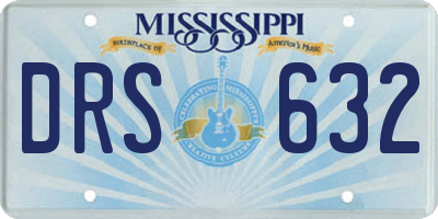 MS license plate DRS632