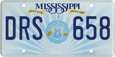 MS license plate DRS658