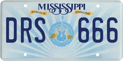 MS license plate DRS666