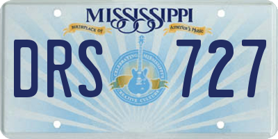 MS license plate DRS727