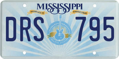 MS license plate DRS795