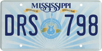 MS license plate DRS798