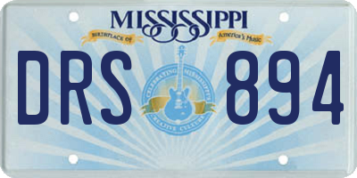 MS license plate DRS894