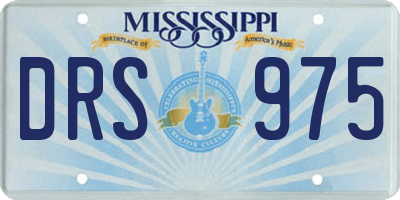 MS license plate DRS975