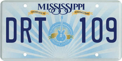 MS license plate DRT109