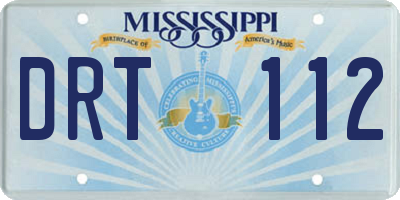 MS license plate DRT112