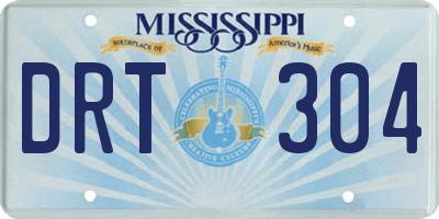 MS license plate DRT304