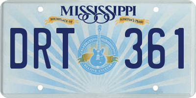 MS license plate DRT361