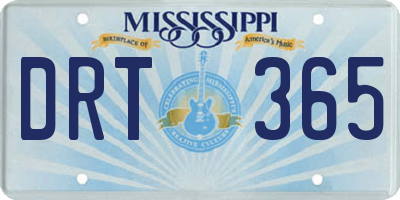MS license plate DRT365