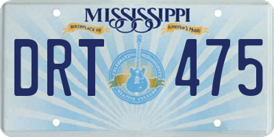 MS license plate DRT475