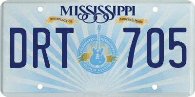 MS license plate DRT705