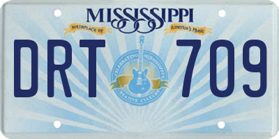 MS license plate DRT709