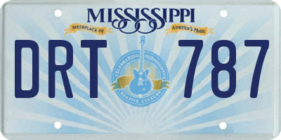 MS license plate DRT787