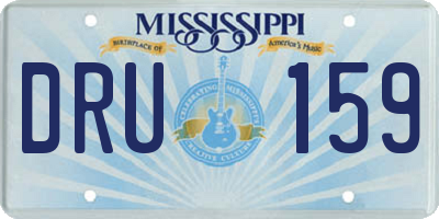 MS license plate DRU159