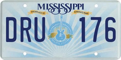 MS license plate DRU176