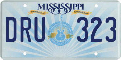 MS license plate DRU323