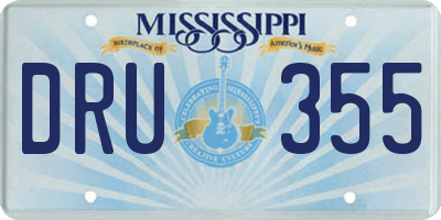 MS license plate DRU355