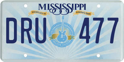 MS license plate DRU477
