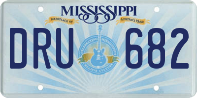 MS license plate DRU682