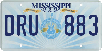 MS license plate DRU883