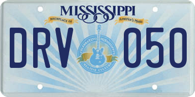 MS license plate DRV050