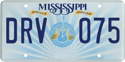 MS license plate DRV075
