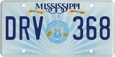 MS license plate DRV368