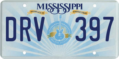 MS license plate DRV397