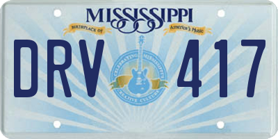 MS license plate DRV417