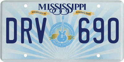 MS license plate DRV690