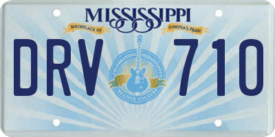 MS license plate DRV710