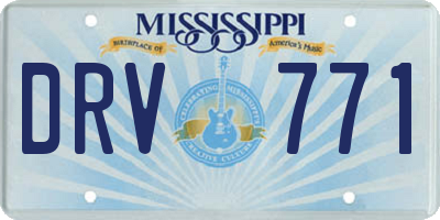 MS license plate DRV771