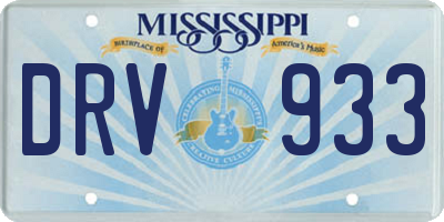 MS license plate DRV933