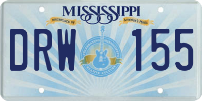 MS license plate DRW155