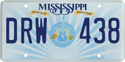 MS license plate DRW438