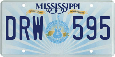 MS license plate DRW595