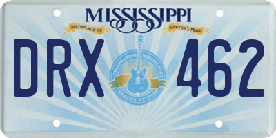 MS license plate DRX462