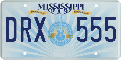 MS license plate DRX555