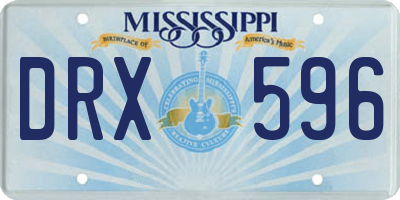 MS license plate DRX596