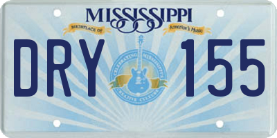 MS license plate DRY155
