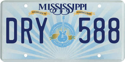 MS license plate DRY588