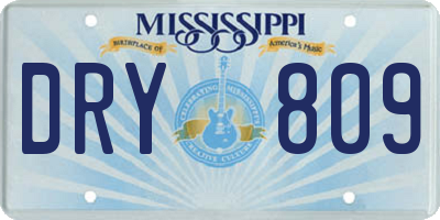 MS license plate DRY809