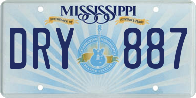 MS license plate DRY887