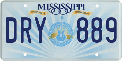 MS license plate DRY889