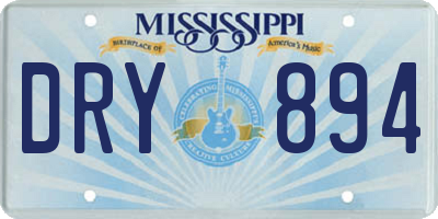 MS license plate DRY894