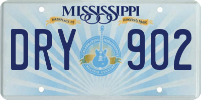 MS license plate DRY902
