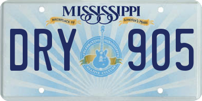 MS license plate DRY905