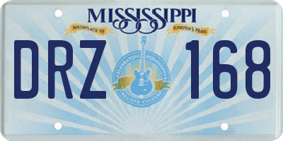 MS license plate DRZ168