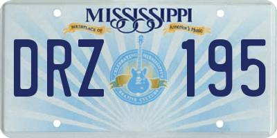 MS license plate DRZ195
